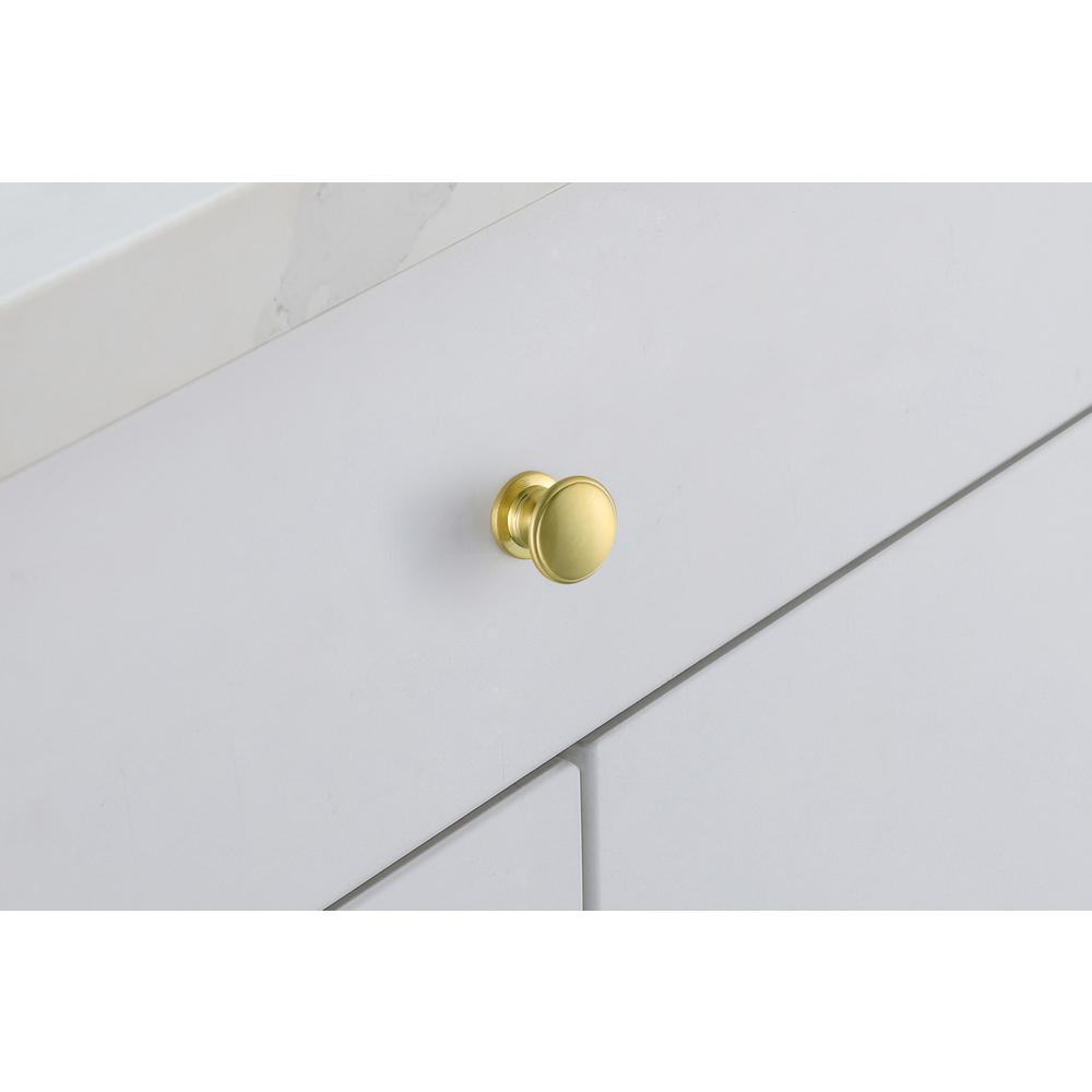 Kaid 1.2" Diameter Brushed Gold Mushroom Knob Multipack (Set of 10). Picture 2