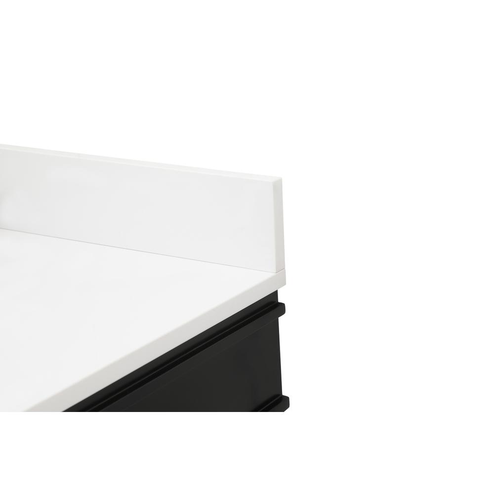 48 inch Single bathroom vanity in black with backsplash. Picture 11