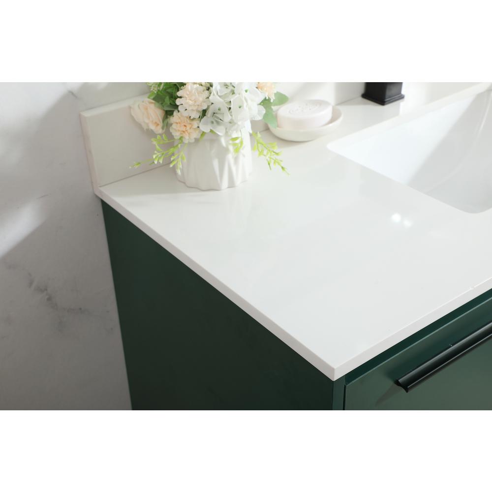 40 inch Single bathroom vanity in green with backsplash. Picture 5