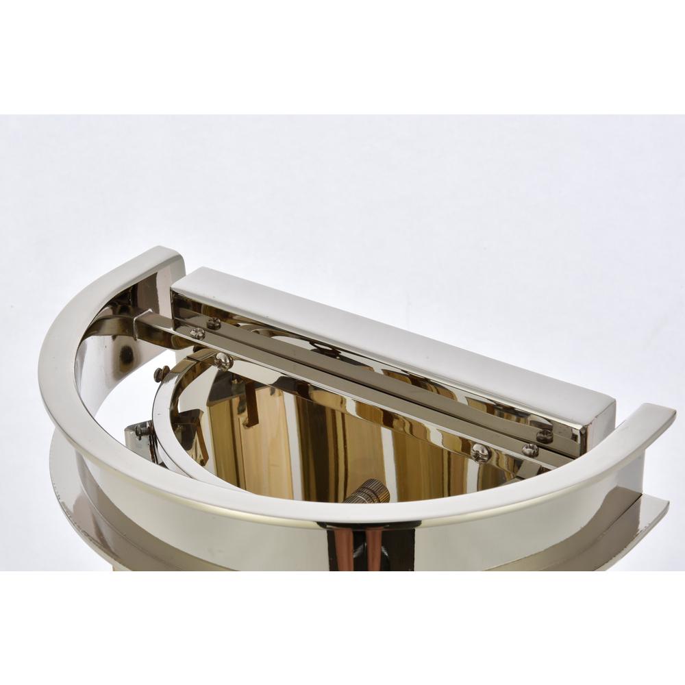 Sydney 2 light polished nickel Wall Sconce Golden Teak (Smoky) Royal Cut Crystal. Picture 3