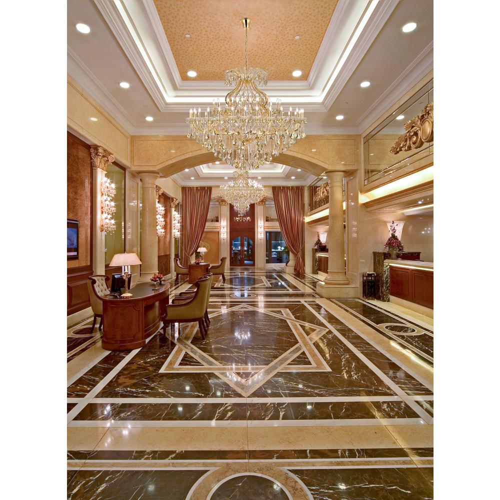 Maria Theresa 49 light Gold Chandelier Golden Teak (Smoky) Royal Cut Crystal. Picture 7
