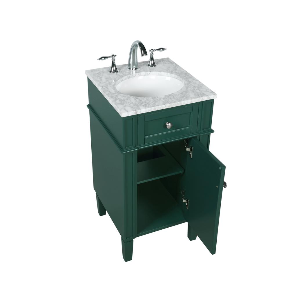 18 inch Single bathroom vanity in green. Picture 9
