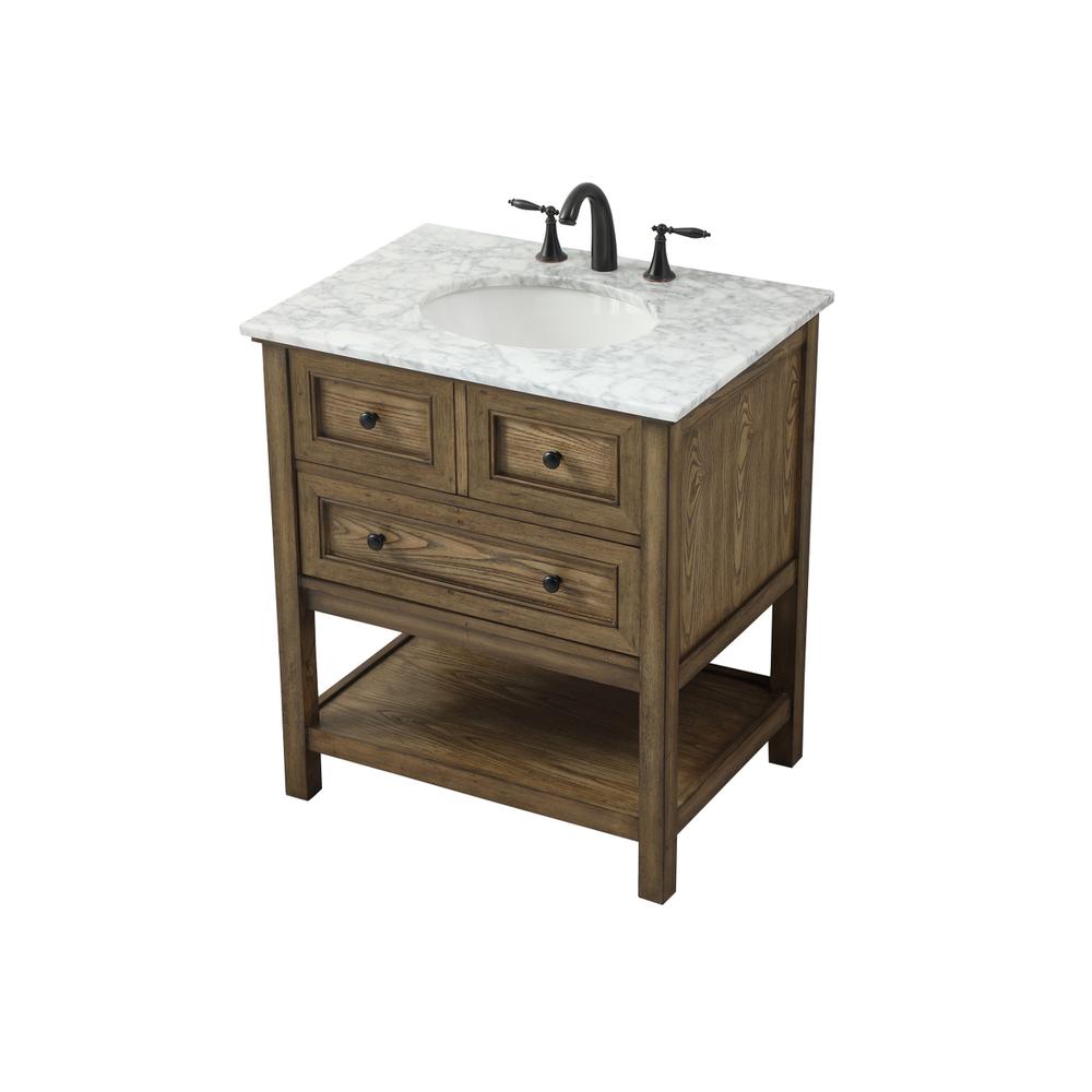 30 inch Single bathroom vanity in driftwood. Picture 8