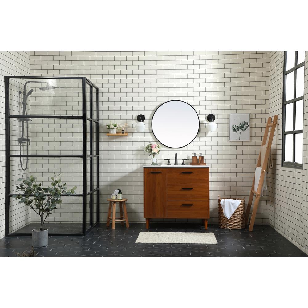36 inch bathroom vanity in Teak. Picture 4