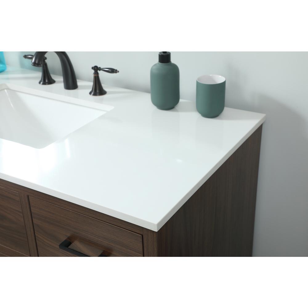 48 inch Single bathroom vanity in walnut. Picture 5