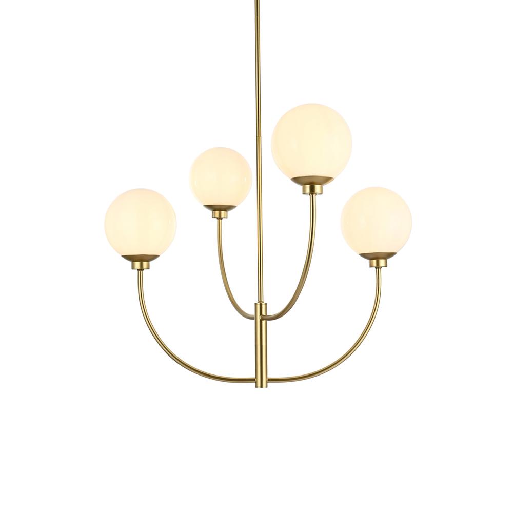 Nyomi 30 inch chandelier in Brass. Picture 2
