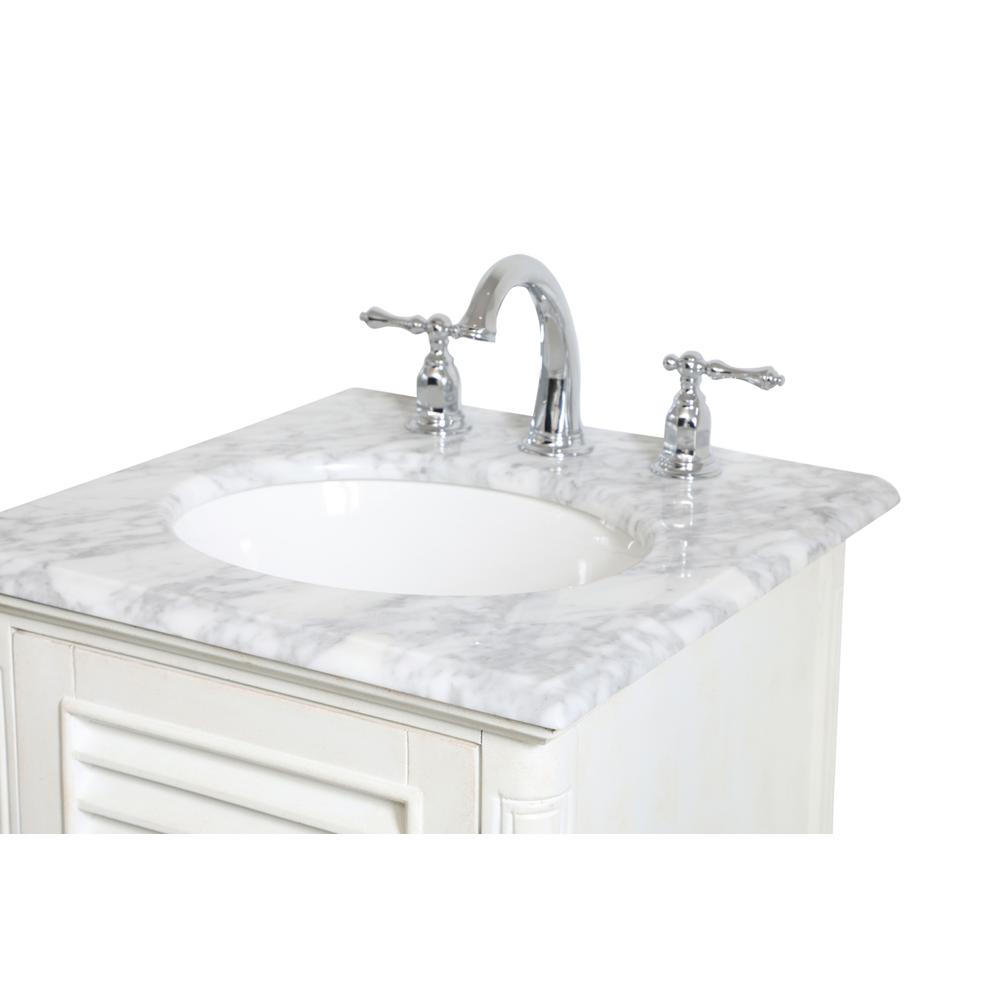 19 inch Single Bathroom Vanity in Antique White. Picture 10