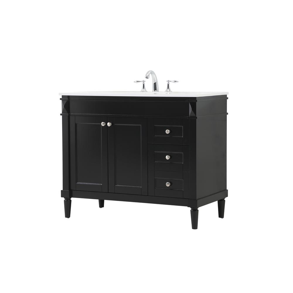 42 inch Single bathroom vanity in black. Picture 7