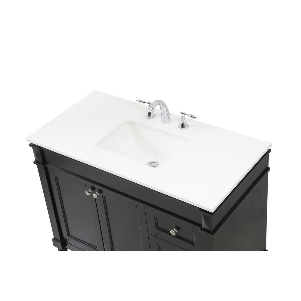 42 inch Single bathroom vanity in black. Picture 10