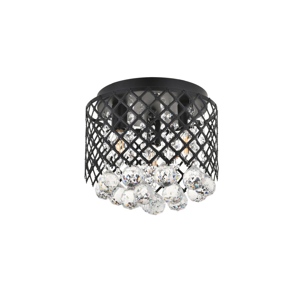 Tully 3 light Matte Black Flush Mount. Picture 7
