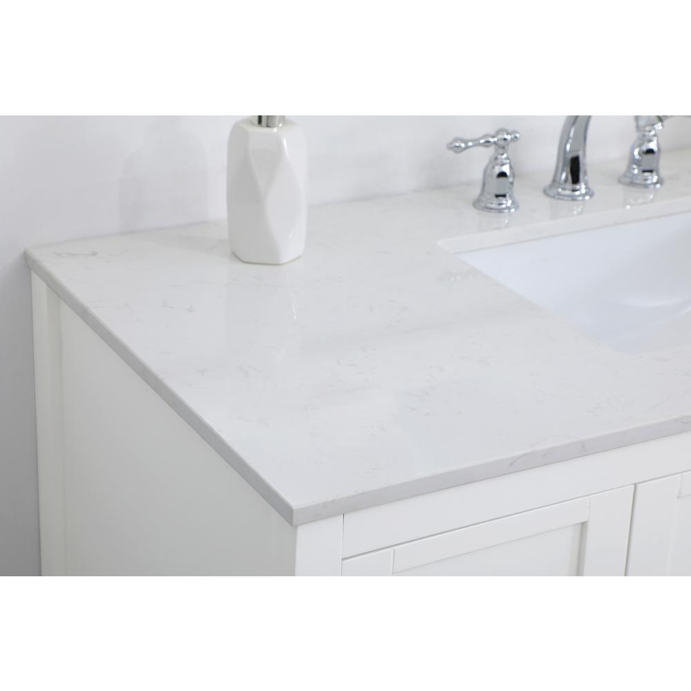 48 inch Single Bathroom Vanity in White. Picture 5