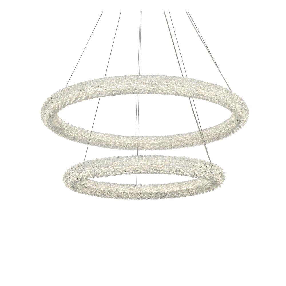 Bowen 32 inch Adjustable LED Chandelier in Satin Gold. Picture 4