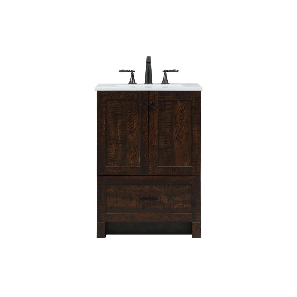 24 inch Single bathroom vanity in expresso. Picture 1