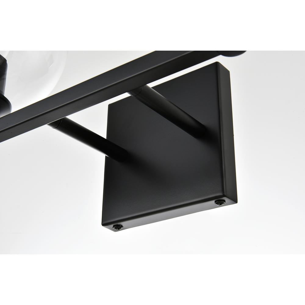 Foster 2 light Black and Clear Bath Sconce. Picture 6