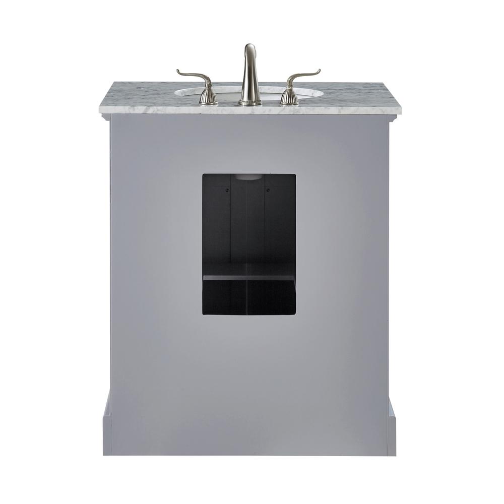 30 In. Single Bathroom Vanity Set In Light Grey. Picture 8