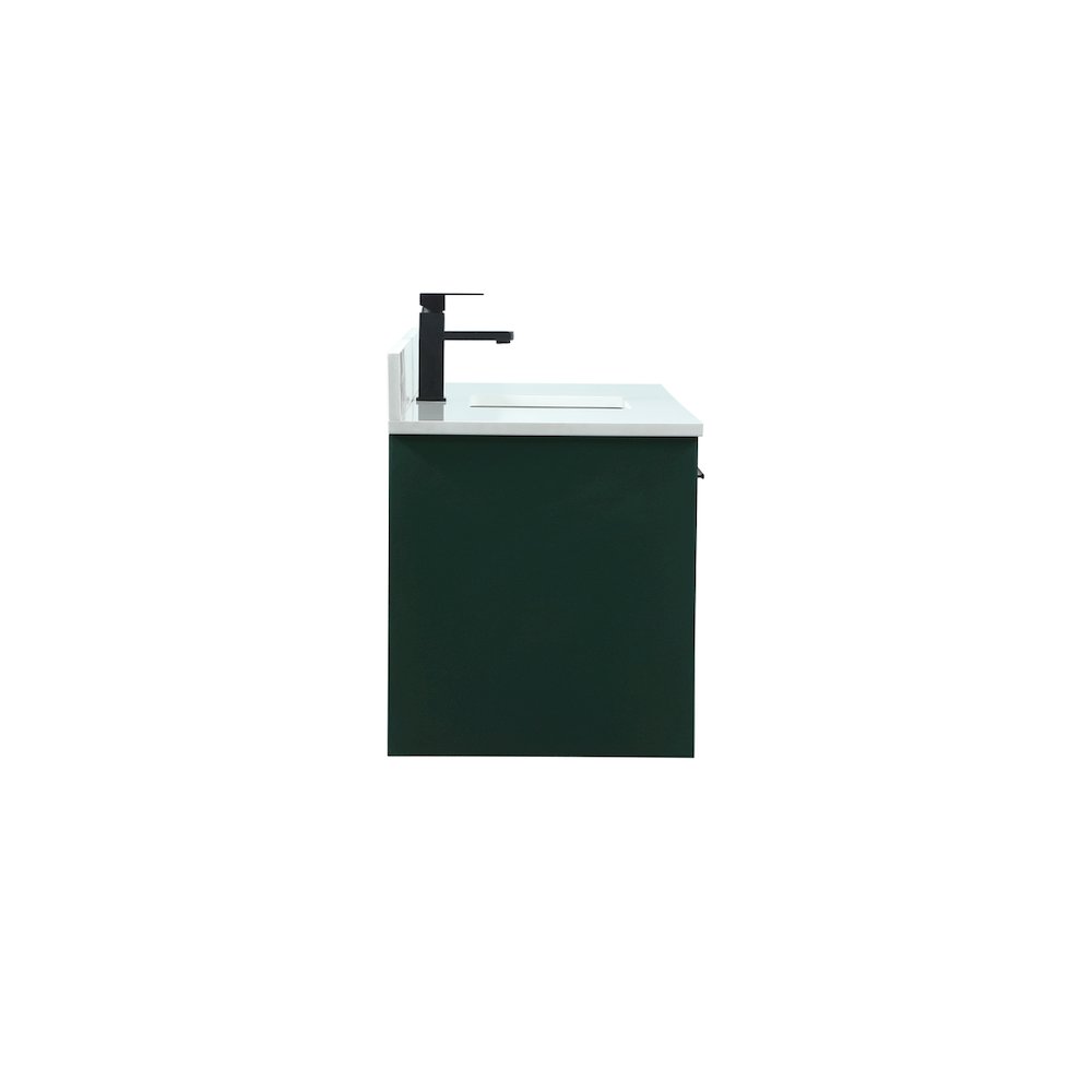 48 Inch Single Bathroom Vanity In Green With Backsplash. Picture 15