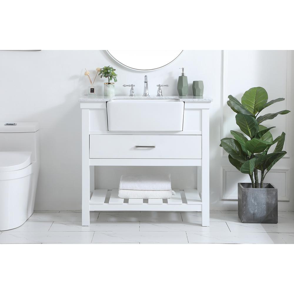 36 inch Single bathroom vanity in white. Picture 14
