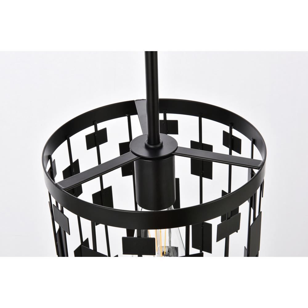 Levante 1 light pendant in black. Picture 5