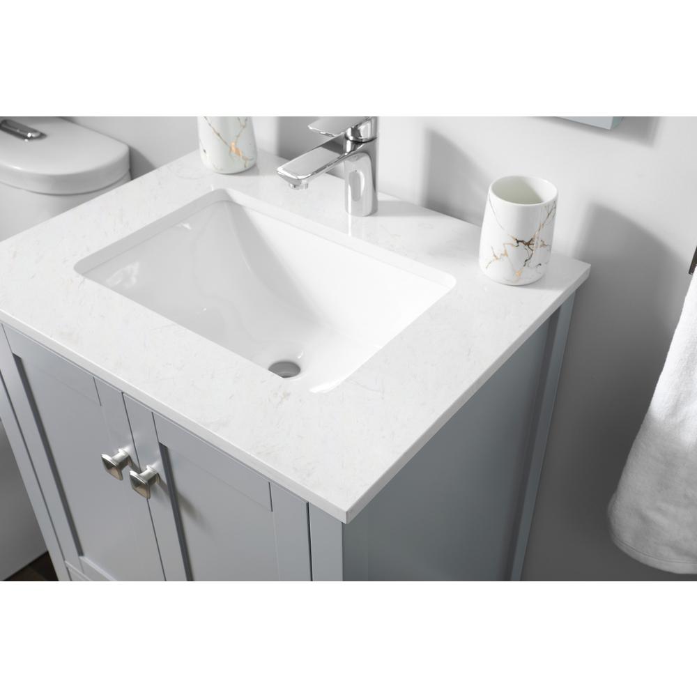 24 Inch SIngle Bathroom Vanity In Grey. Picture 5
