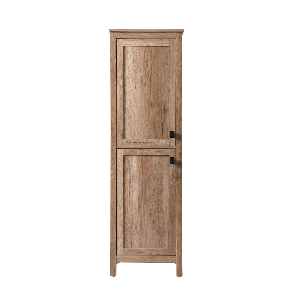 20 Inch Wide Bathroom Linen Storage Freestanding Cabinet In Natural Oak. Picture 1