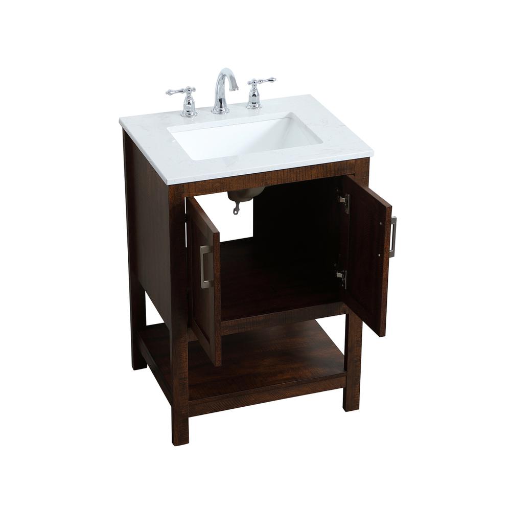 24 inch Single Bathroom Vanity in Espresso. Picture 8
