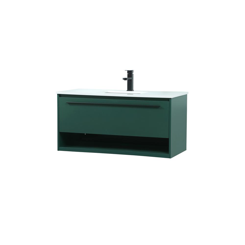40 inch Single bathroom vanity in green. Picture 7