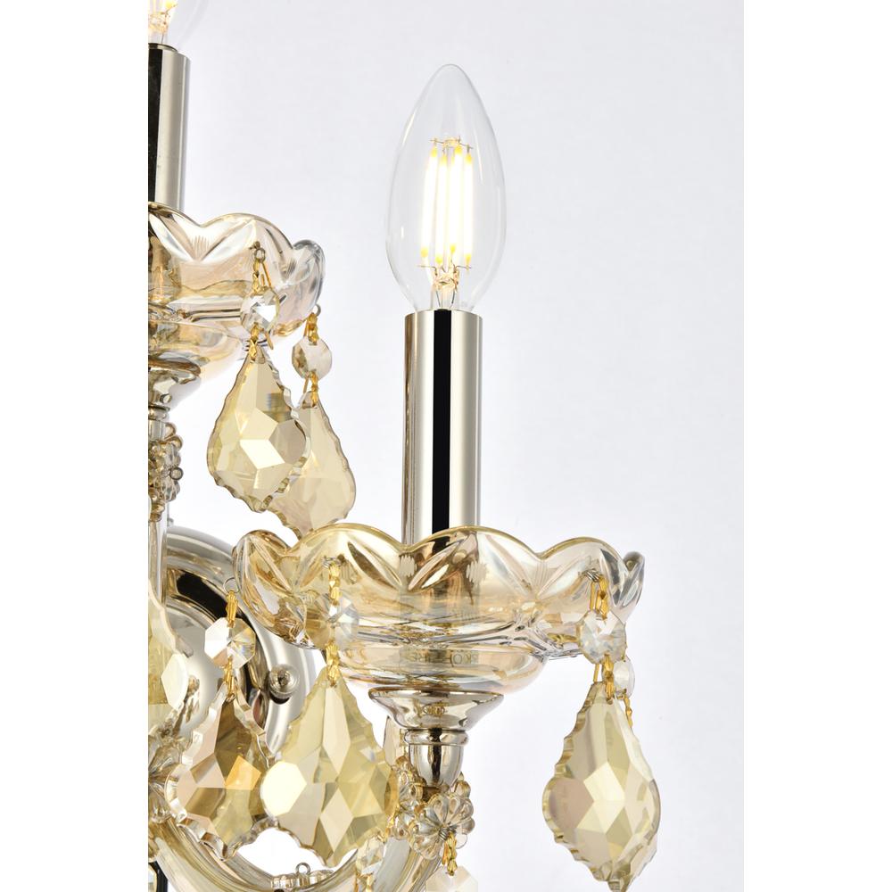 Maria Theresa 3 light Golden Teak Wall Sconce Golden Teak. Picture 3