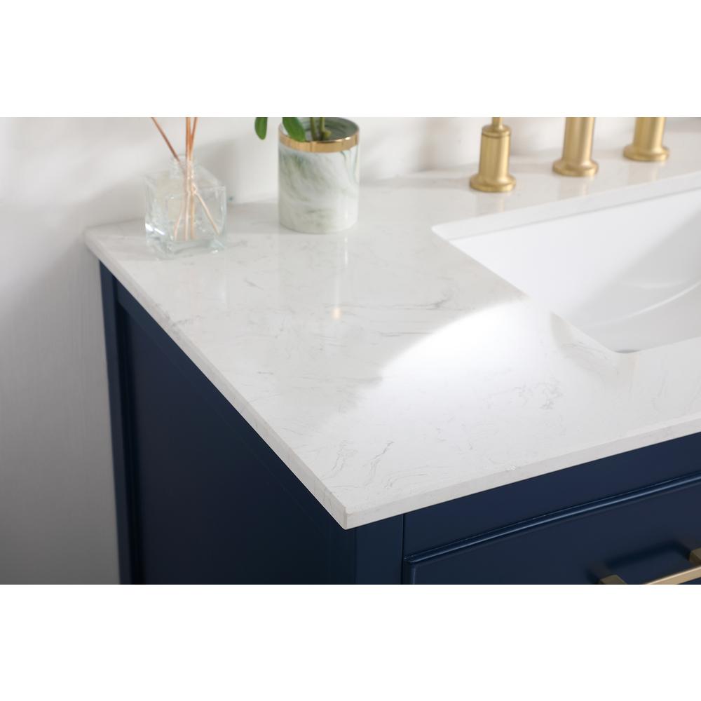 42 inch Single bathroom vanity in blue. Picture 5