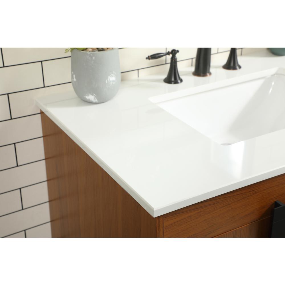 36 inch Single bathroom vanity in teak. Picture 5
