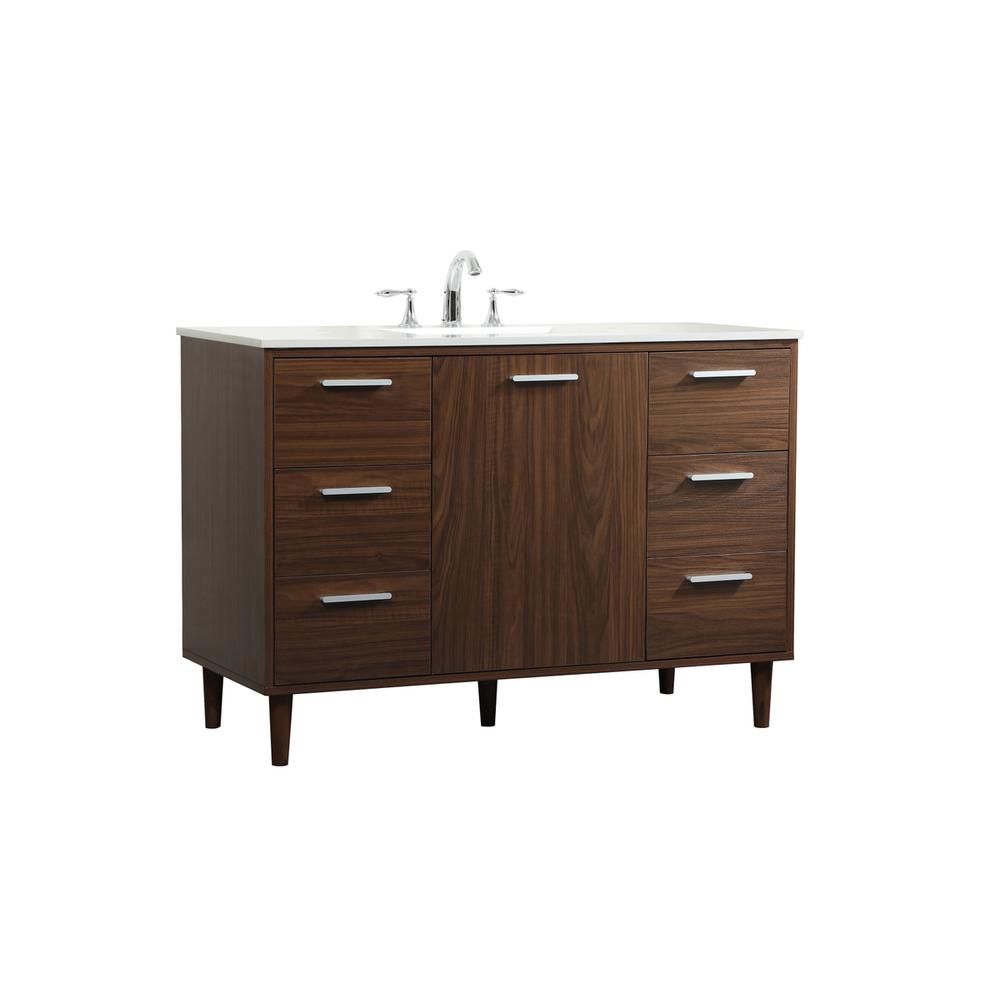 48 inch bathroom vanity in Walnut. Picture 7