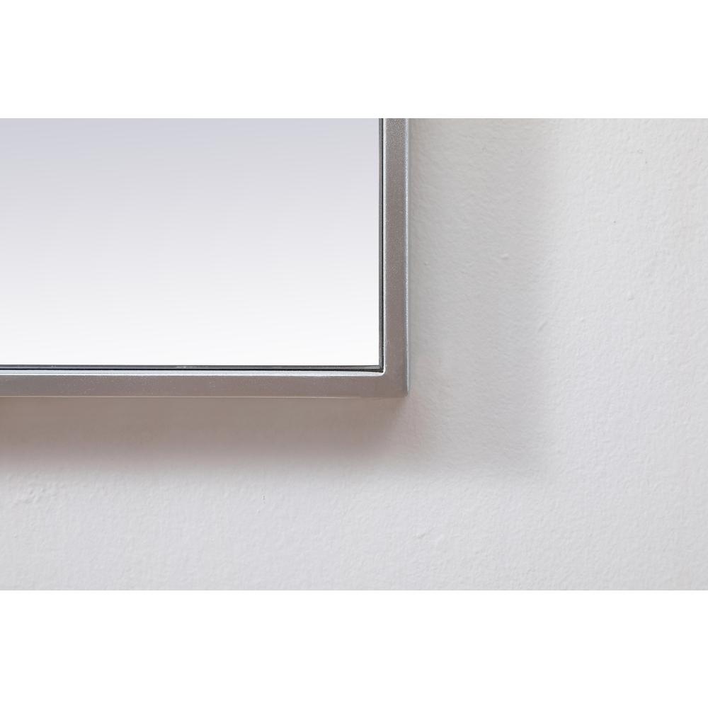 Metal Frame Square Mirror 42 inch in Silver. Picture 5