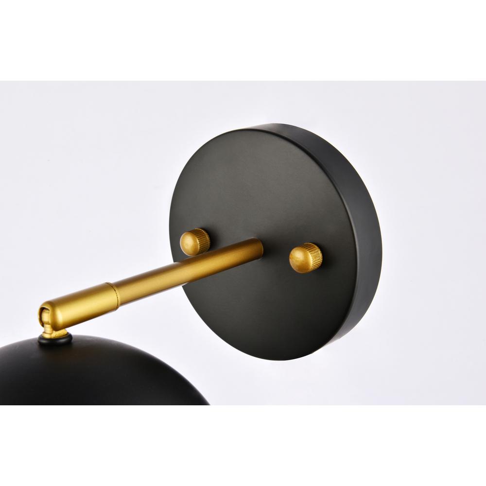 Othello 1 light black and brass wall sconce. Picture 6