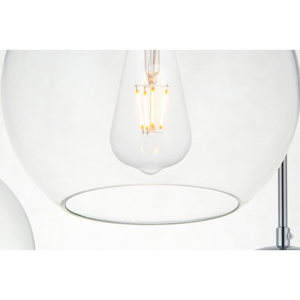 Baxter 7 Lights Chrome Pendant With Clear Glass. Picture 4