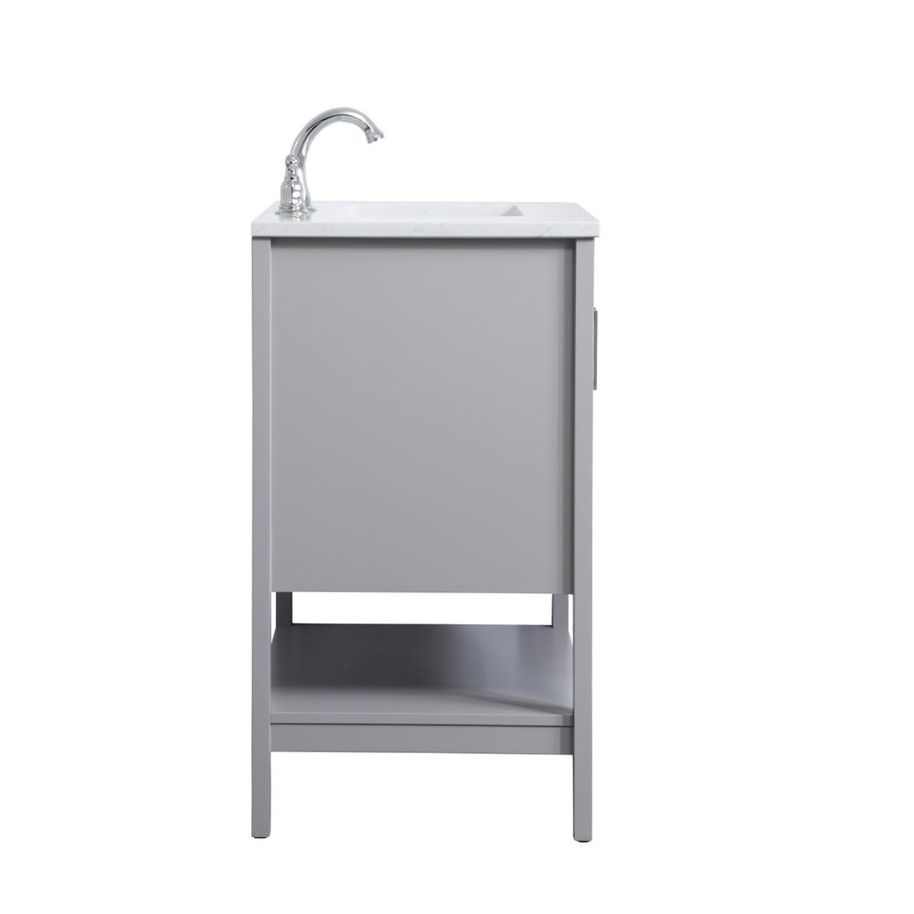 30 inch Single Bathroom Vanity in Grey. Picture 13