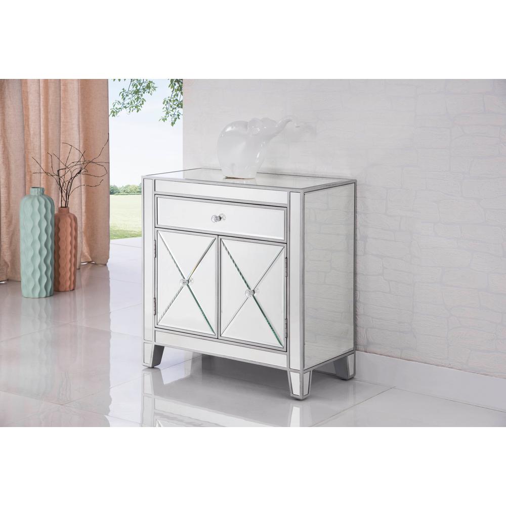 1 Drawer 2 Doors Cabinet 28 in. x 13-1/4 in. x 28-1/4 in. in silver paint. Picture 2