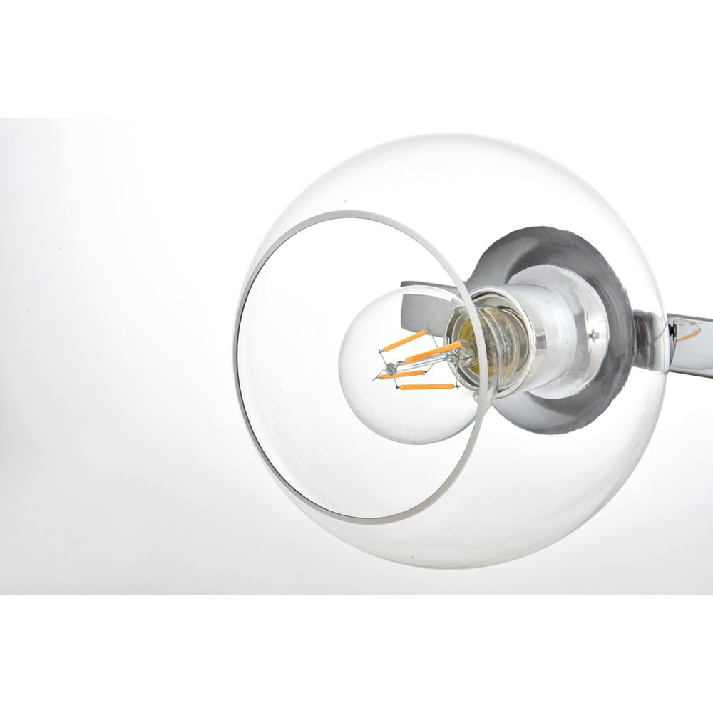 Rogelio 4 light Chrome and Clear Bath Sconce. Picture 3