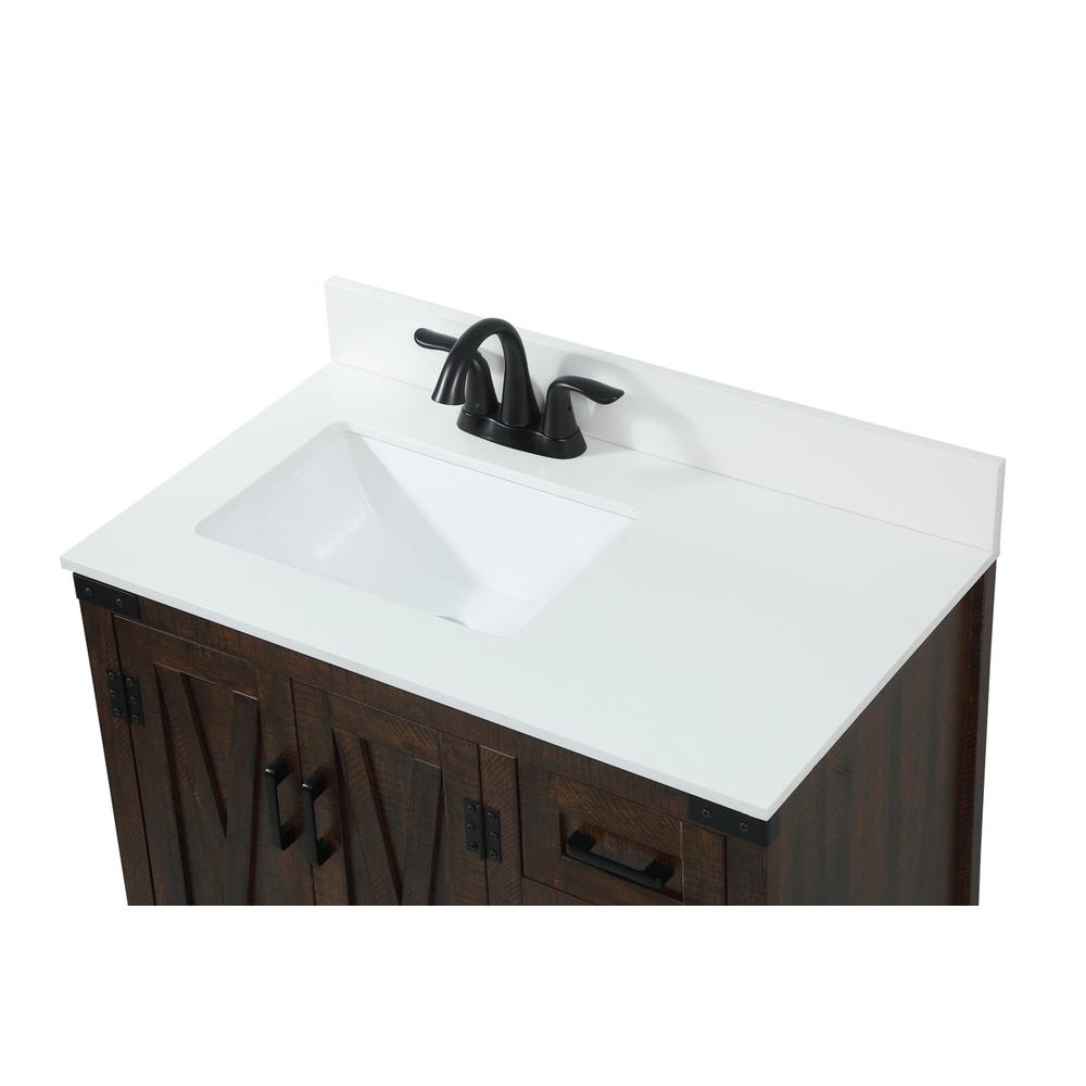 32 inch Single bathroom vanity in expresso with backsplash. Picture 10