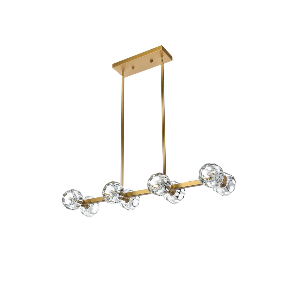 Eren 31 inch Pendant Light in Satin Gold. Picture 6