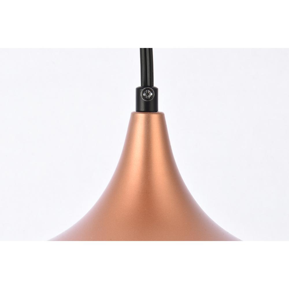 Nora 1 Light honey gold plug-in pendant. Picture 4