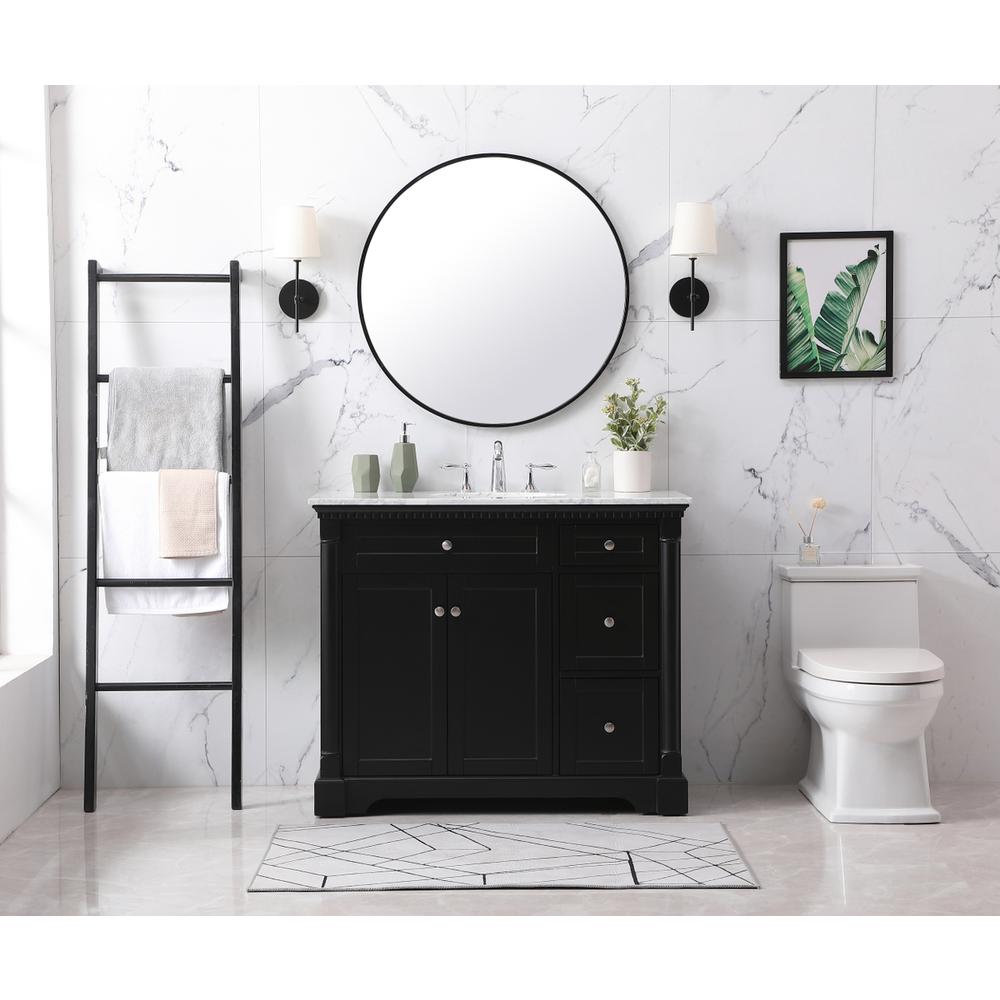 42 inch Single bathroom vanity set in black. Picture 4