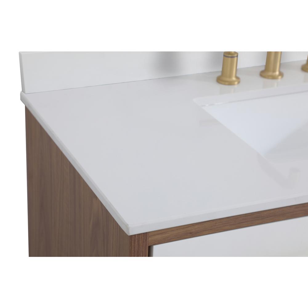 42 inch bathroom Vanity in White with Backsplash. Picture 11