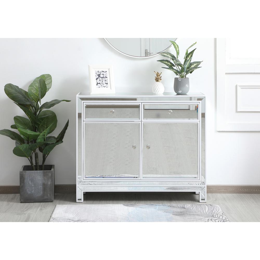 38 inch mirrored end table in white. Picture 11