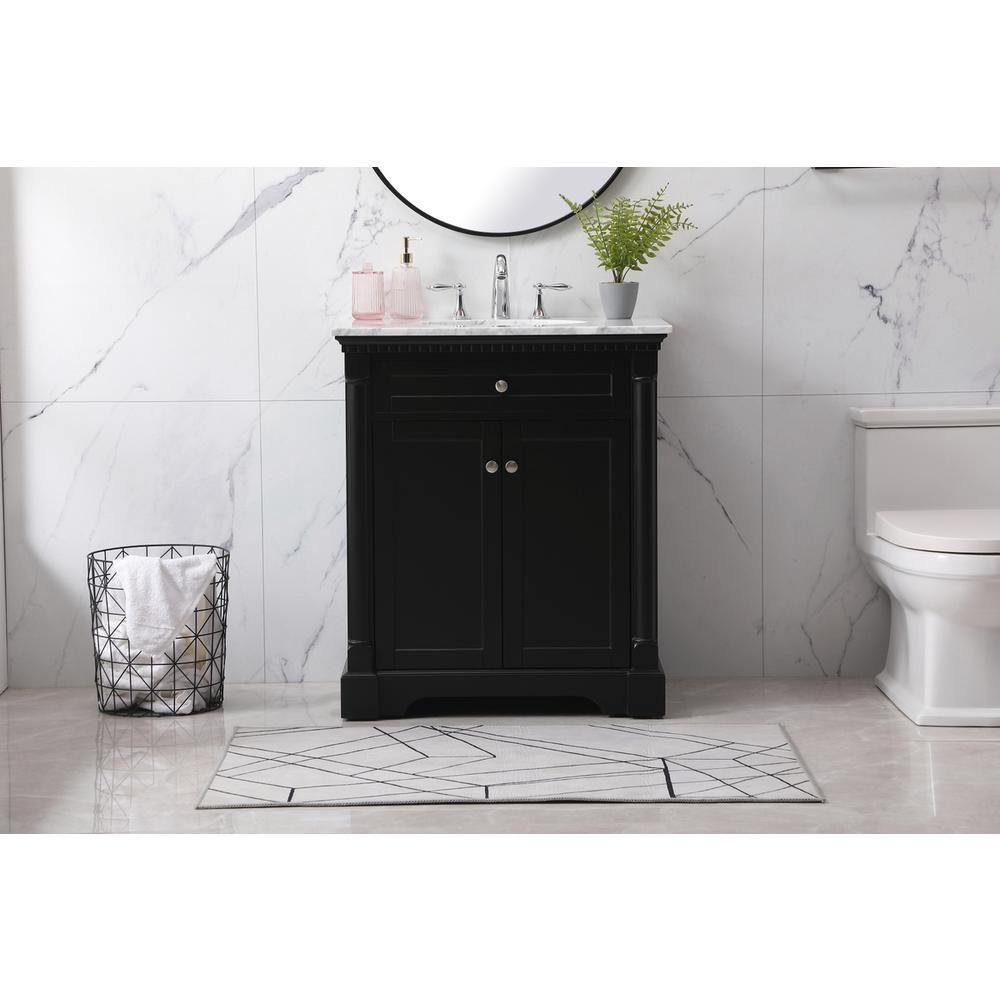 30 inch Single bathroom vanity set in black. Picture 14