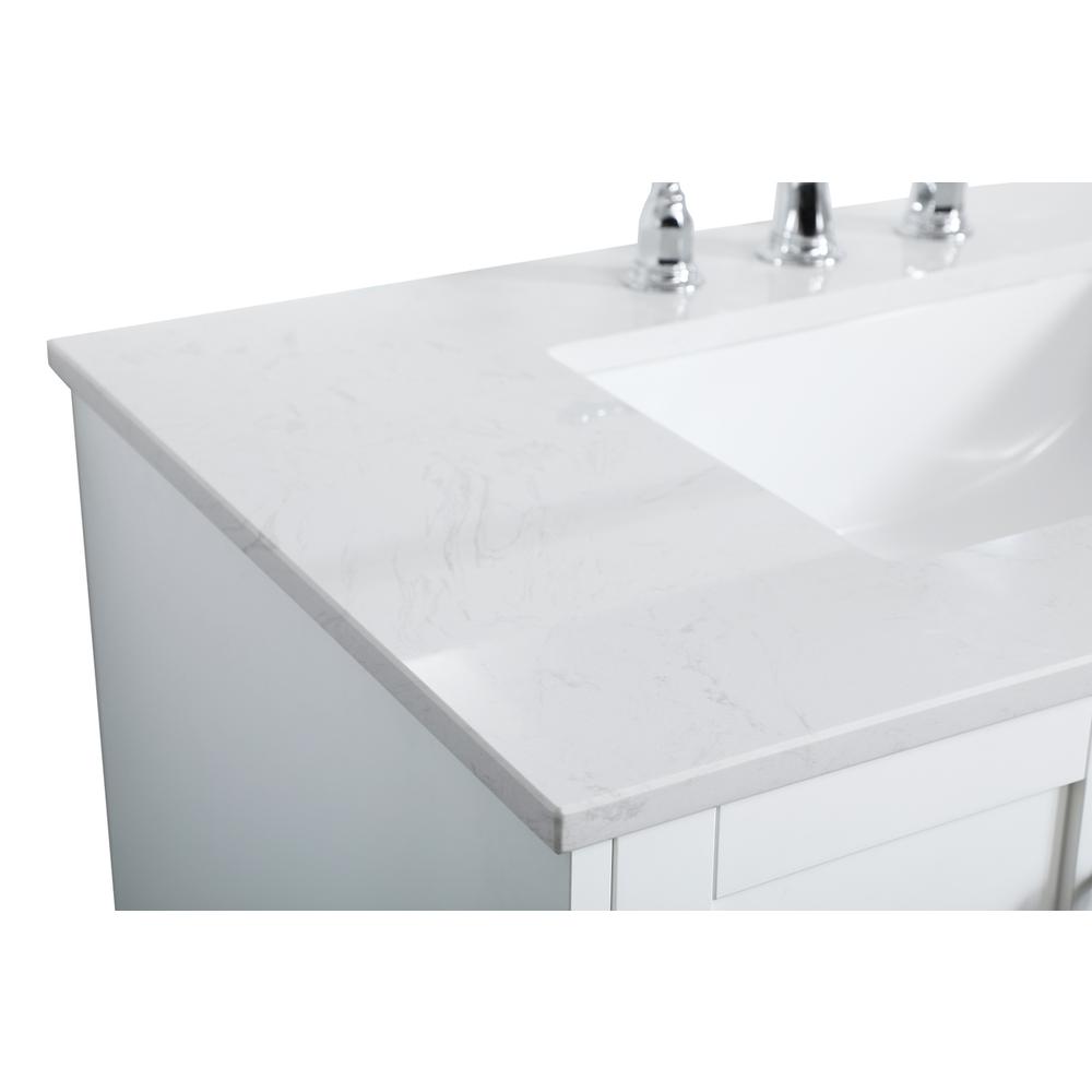 36 inch Single Bathroom Vanity in White. Picture 11
