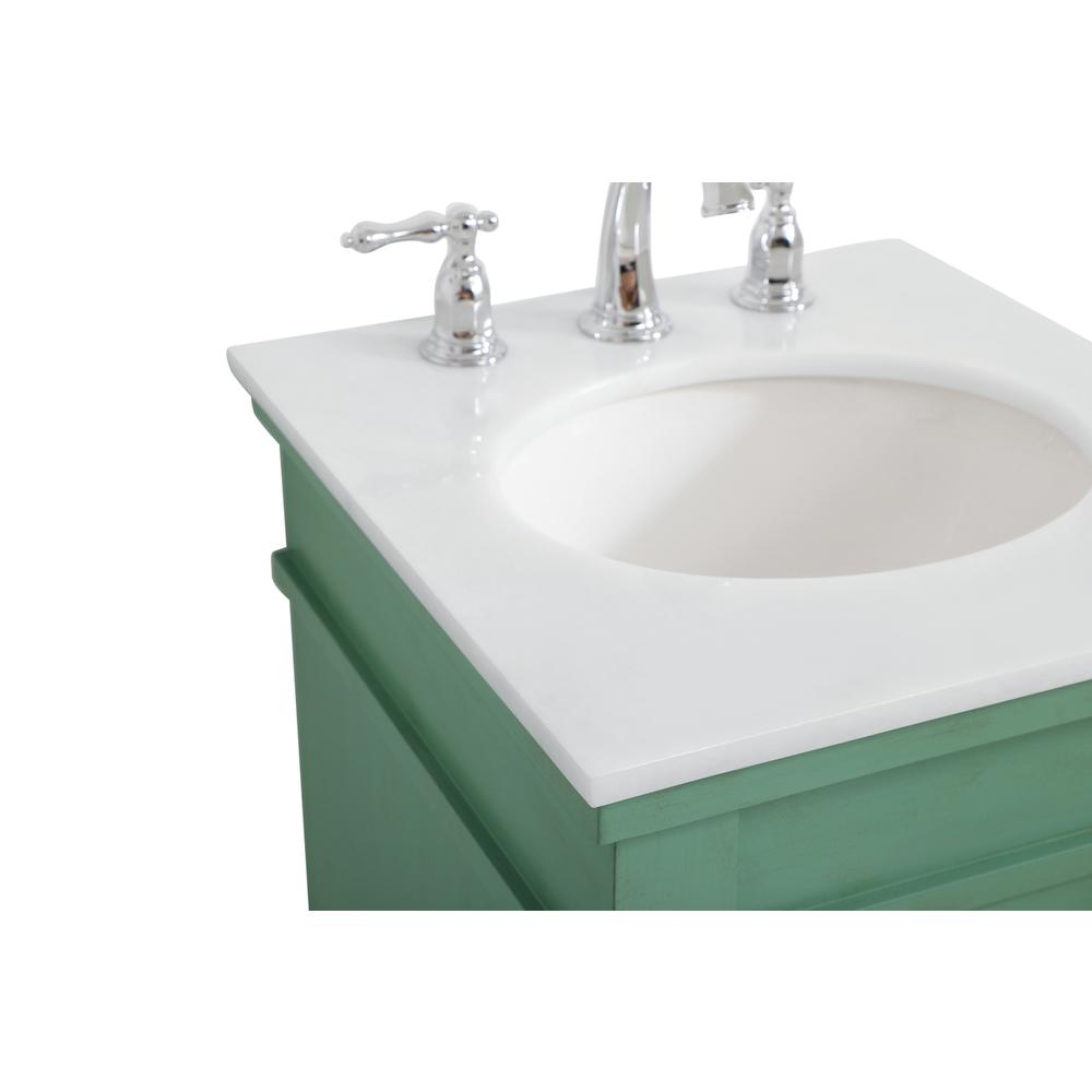 18.5 inch Single Bathroom vanity in vintage mint. Picture 11
