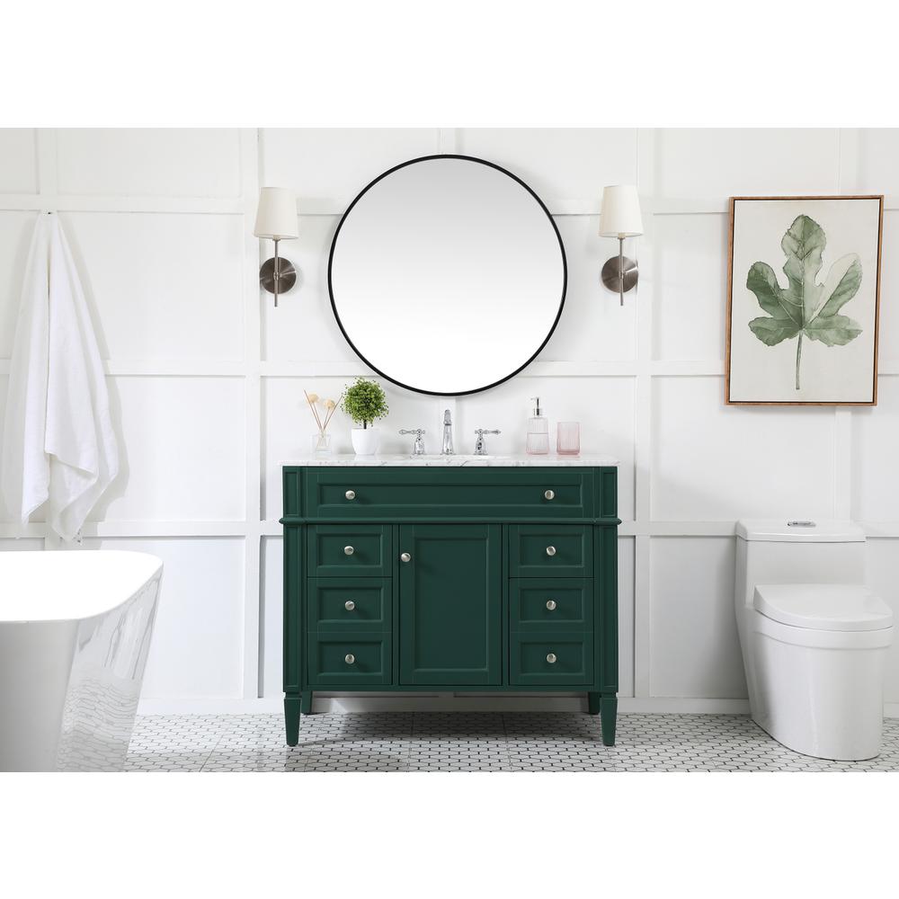 42 inch Single bathroom vanity in green. Picture 4