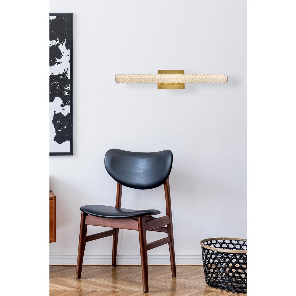 Bowen 30 inch Adjustable LED Wall Sconce in Satin Gold. Picture 8