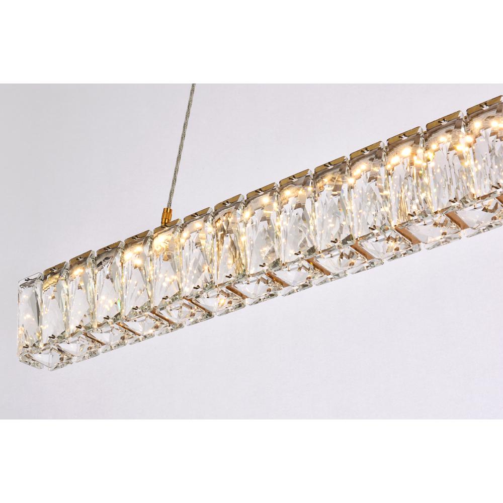 Monroe 31 inch LED linear pendant in gold. Picture 3