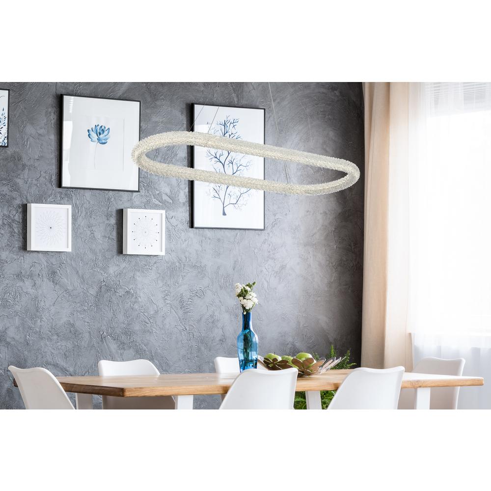 Bowen 51 inch Adjustable LED Chandelier in Chrome. Picture 11