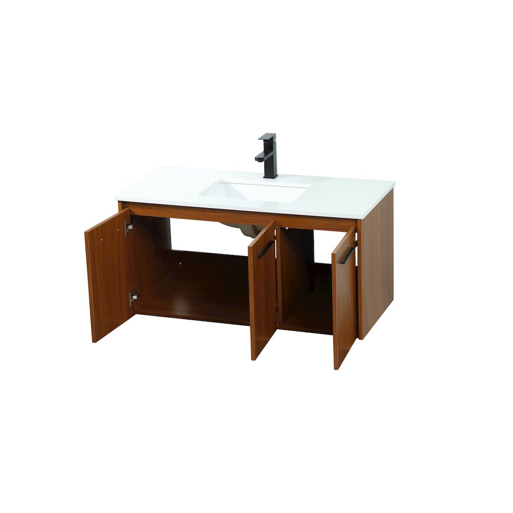 40 Inch Single Bathroom Vanity In Teak. Picture 10